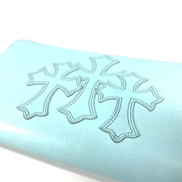 CHROME HEARTS REC ZIP 3PTCH 3 CEMETERY CLOTH PATCH Zip Around Long Wallet - Picture 9 of 15